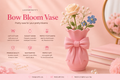Bow Bloom Vase | Decorative Flower Vase for Home & Desk Decor